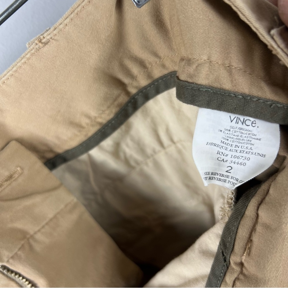 NWT Vince Tan Wide Flare-Leg Flat Front Chino Pants - Picture 7 of 7